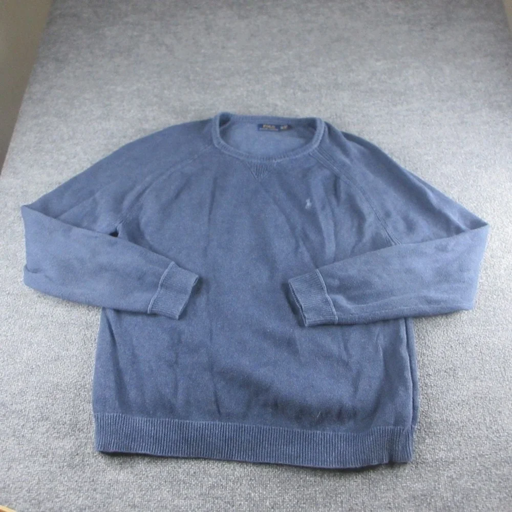 Polo Ralph Lauren Sweatshirt Mens 2XL Blue Pullover Crew Neck Preppy Casual